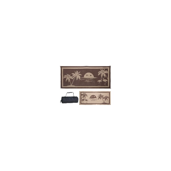 Mings Mark Reversible Mat; Brown/Beige; Tropical Oasis; 8Ft x 18Ft TO8187